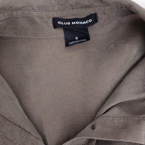 NWOT Club Monaco Cupro Shirt Dress - 0 (S) - Picture 5 of 5